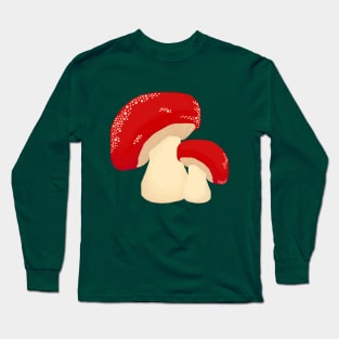 Cute Mushrooms with Red Caps Long Sleeve T-Shirt